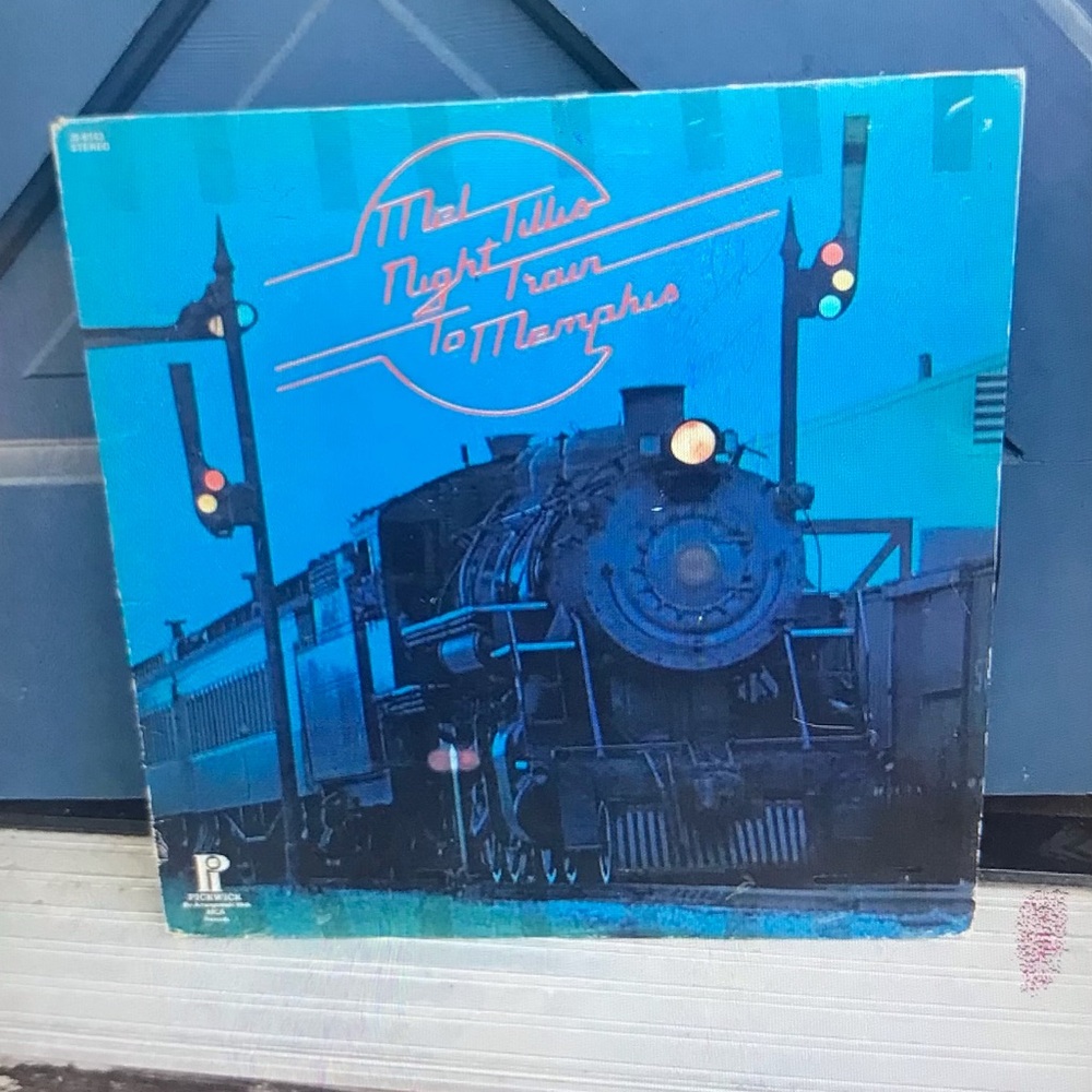 1967 Mel Tilis Night Train To Memphis Vinyl LP - Blue Album Cover